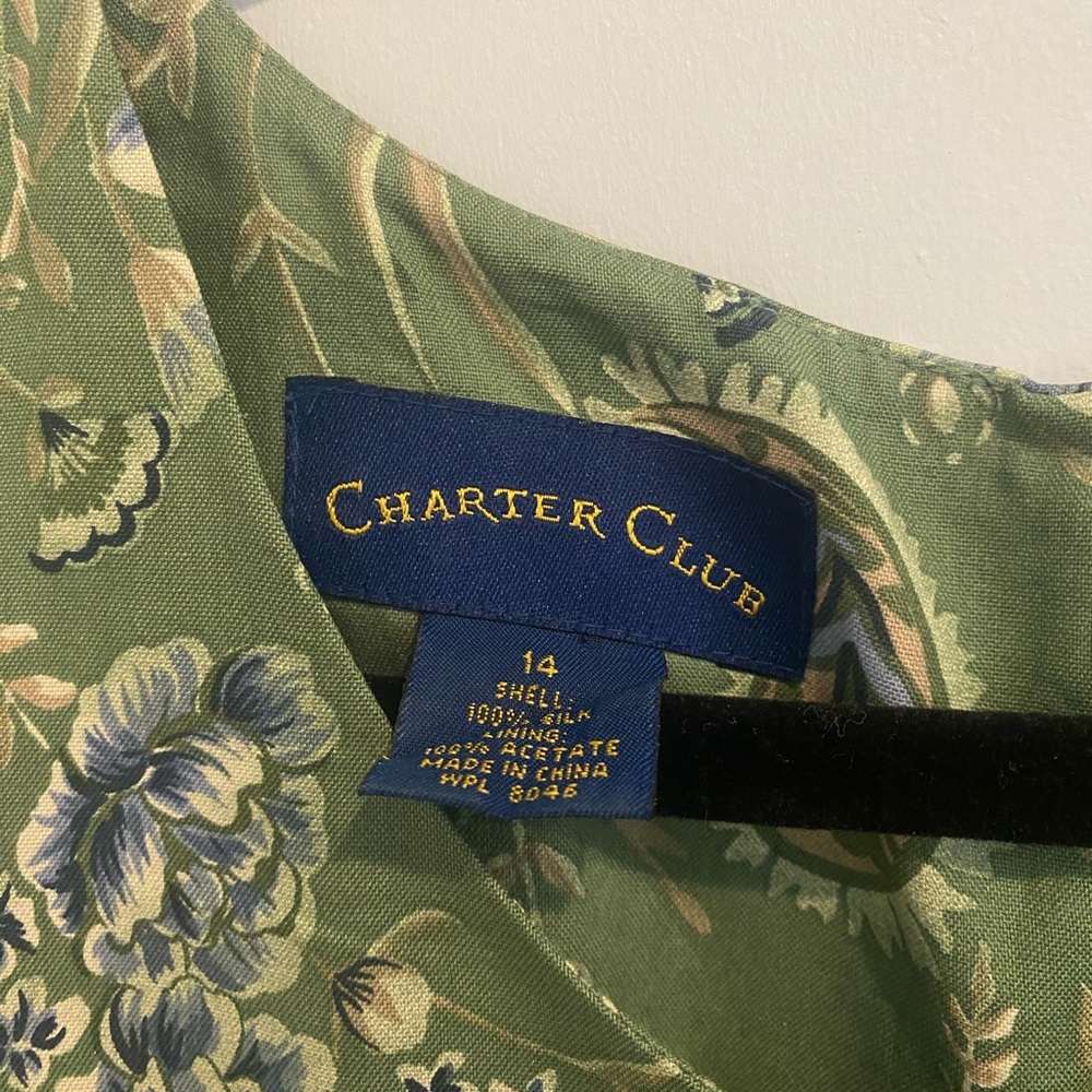 Charter club green paisley dress size 14 - Picture 5 of 5